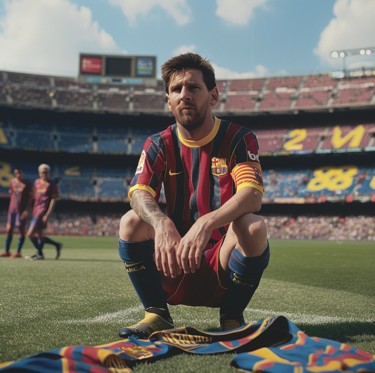 Cadre Lionel Messi "Chilling in Camp Nou"